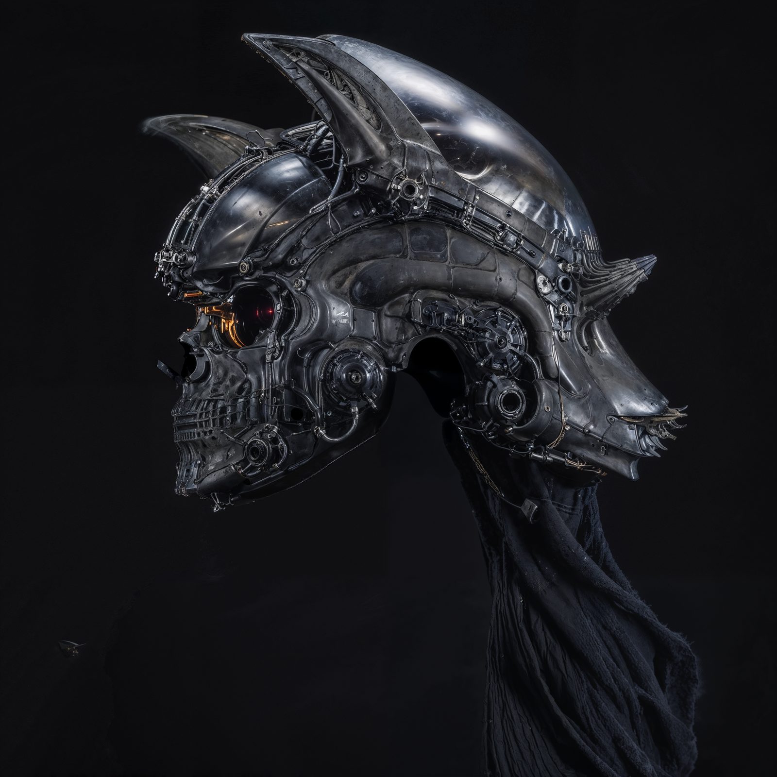 Biomech kit part — chrome shell profile