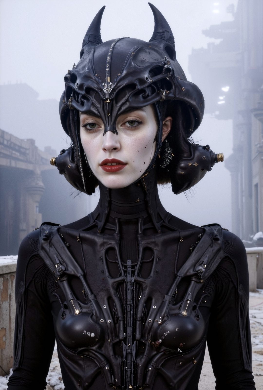 Armored Figure — Portrait · Industrial Subterranean · Black