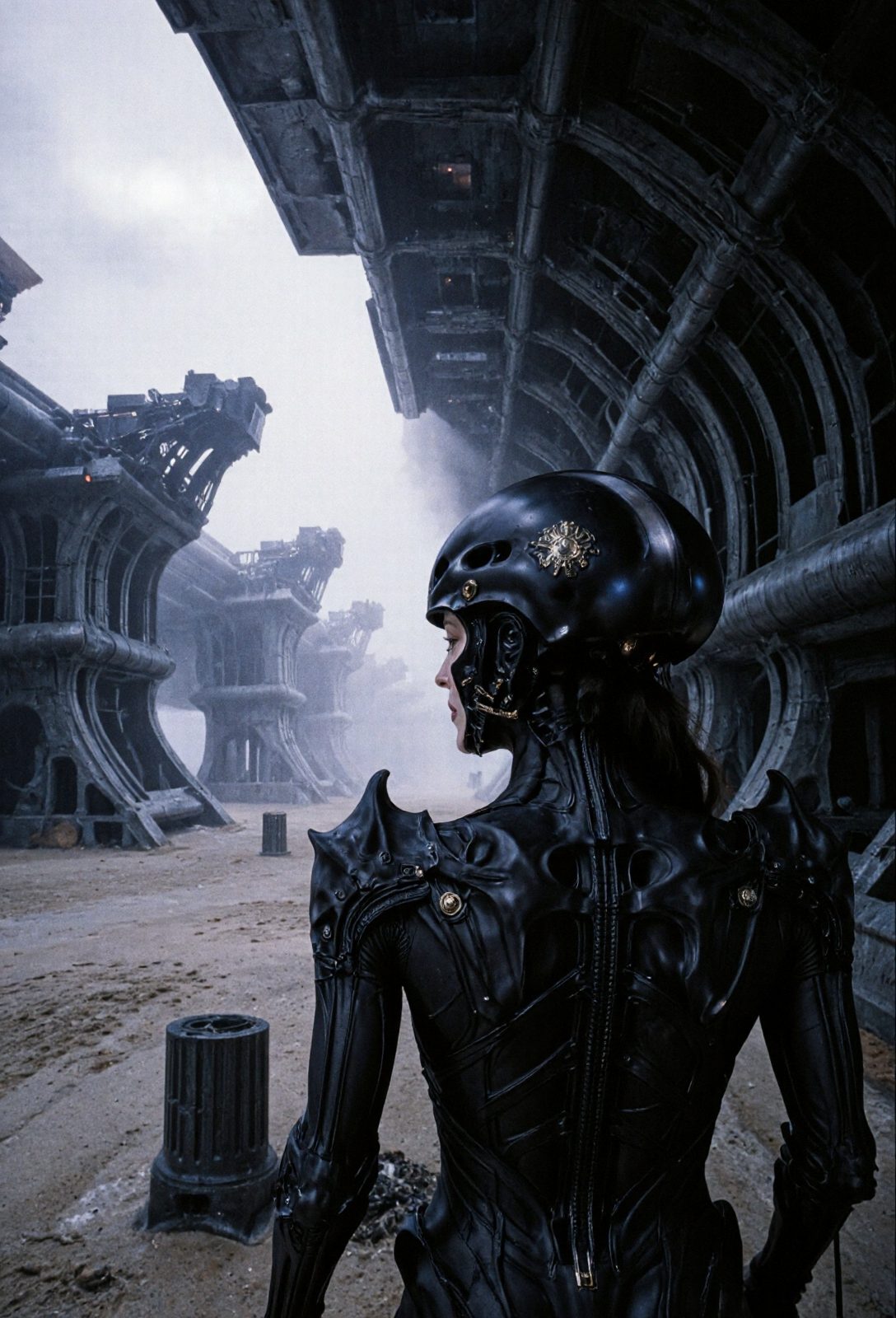 Armored Figure — Wide · Subterranean Dune · Silver