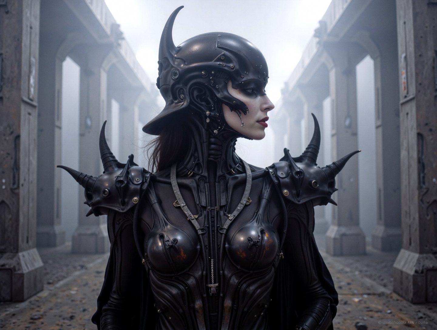 Armored Figure — Portrait · Lipid Bilayer Sky · Black