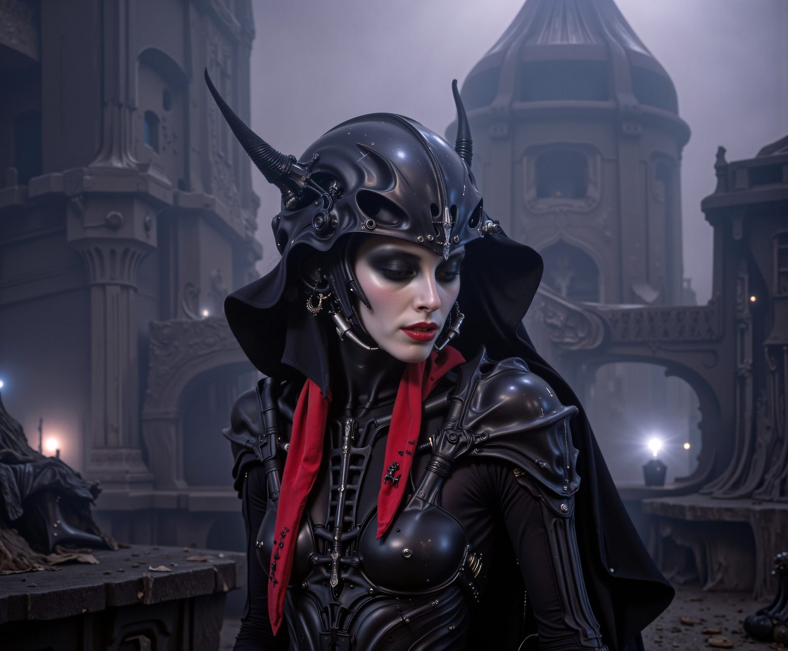 Armored Figure — Portrait · Industrial Subterranean · Black