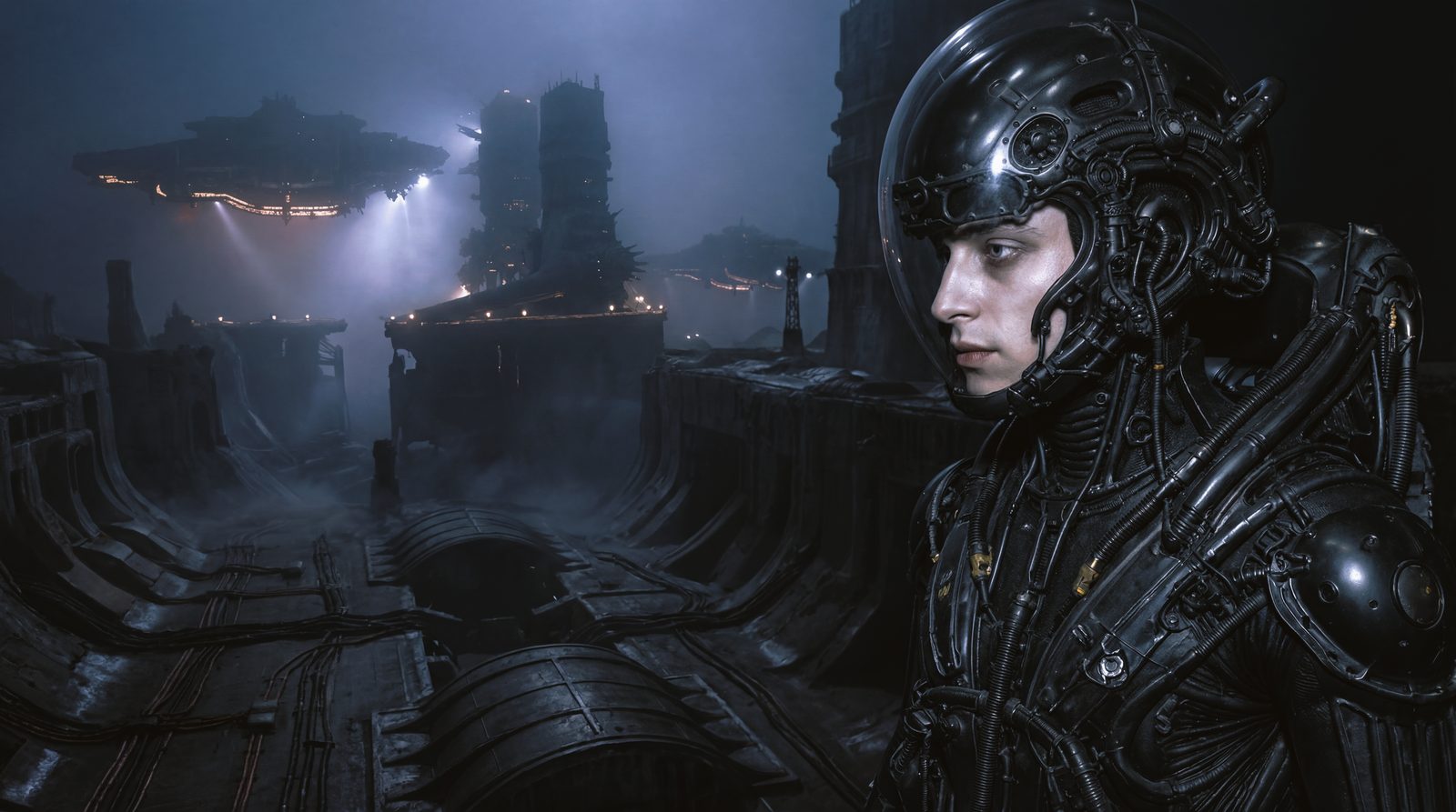 Armored Figure — Portrait · Industrial Subterranean · Black