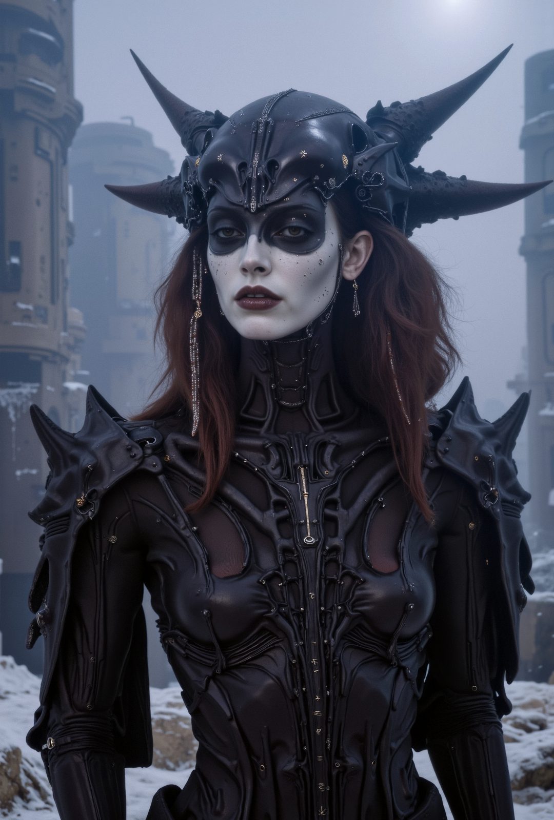 Armored Figure — Portrait · Subterranean Dune Winter · Black