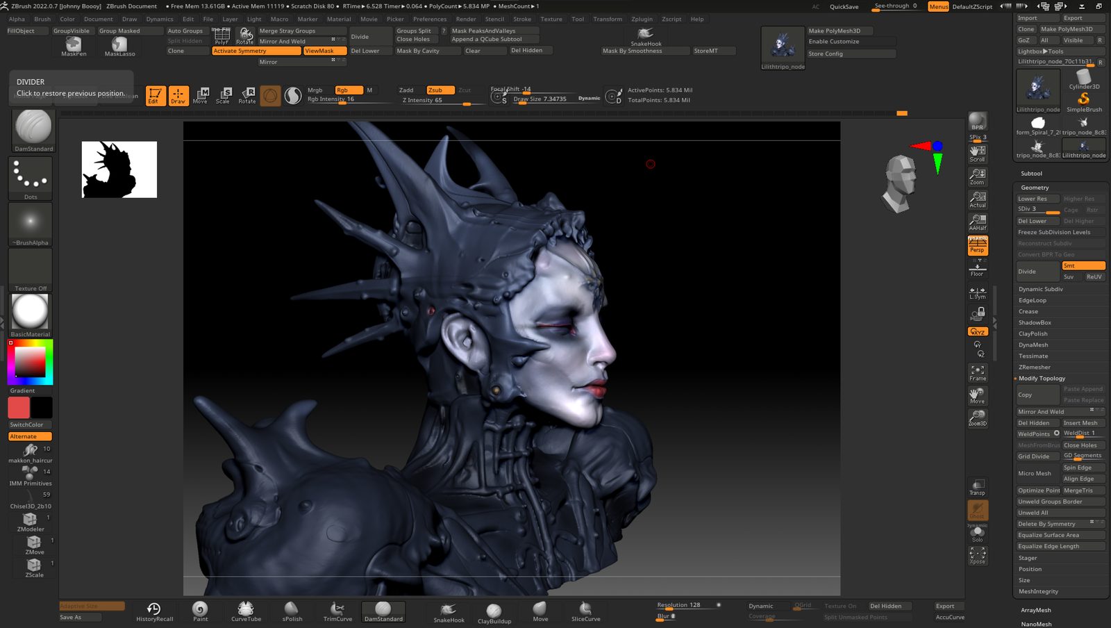 Humanoid — Portrait · Lipid Bilayer Sky · Black