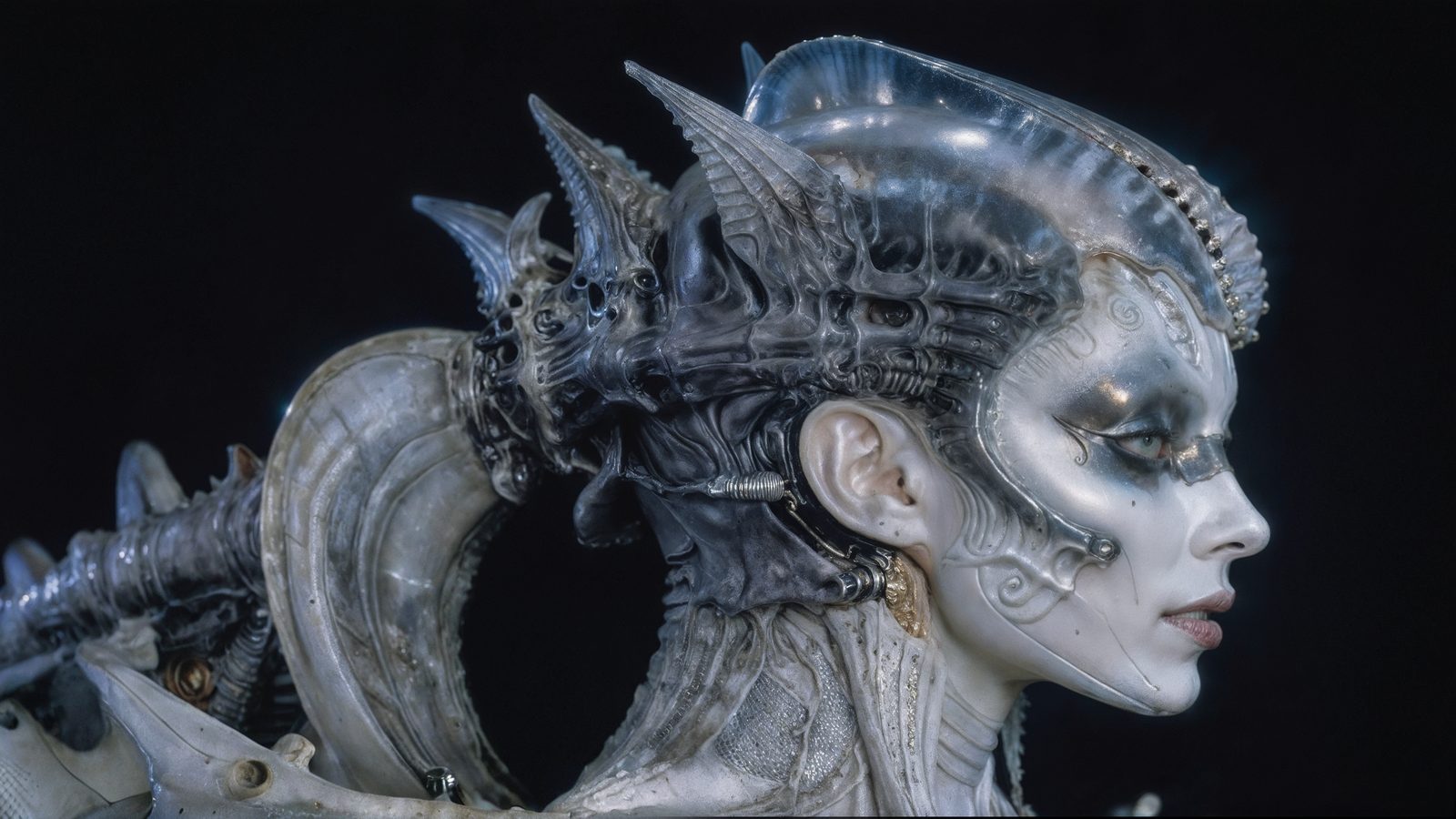Female Humanoid — Portrait · Lipid Bilayer Sky · Silver